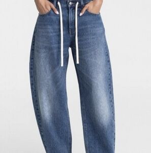 KBB Mid Rise Barrel Classic Blue Women's Jeans